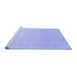 Sideview of Machine Washable Solid Blue Modern Rug, wshcon2478blu
