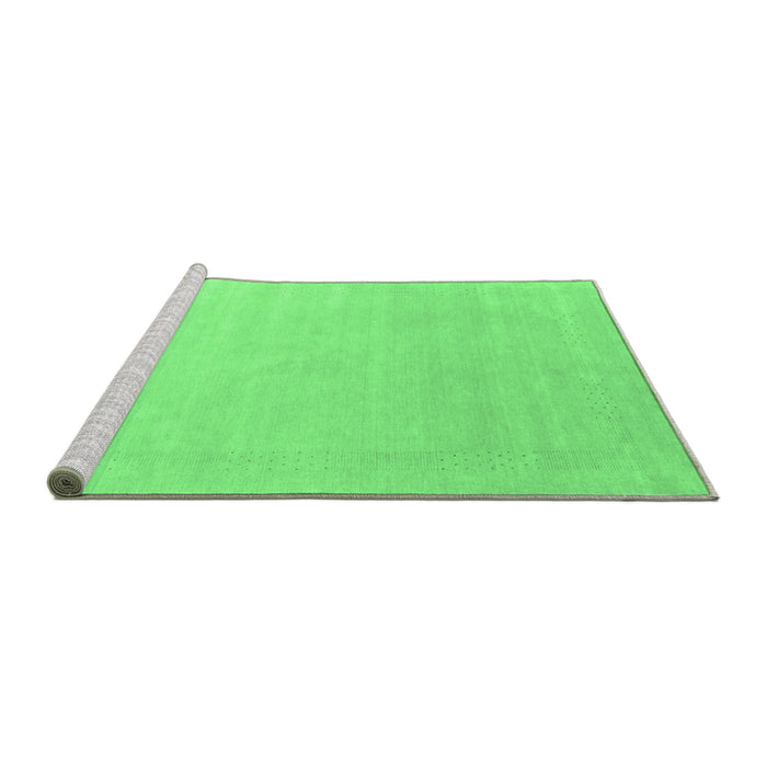 Sideview of Machine Washable Solid Emerald Green Modern Area Rugs, wshcon2478emgrn