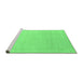 Sideview of Machine Washable Solid Emerald Green Modern Area Rugs, wshcon2478emgrn