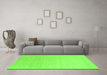 Machine Washable Solid Green Modern Area Rugs in a Living Room,, wshcon2478grn
