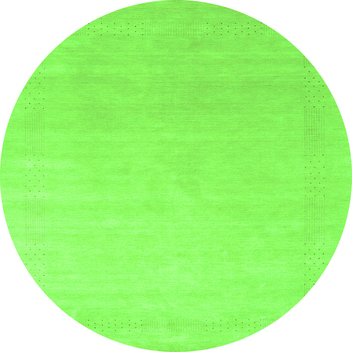 Square Solid Green Modern Rug, con2478grn