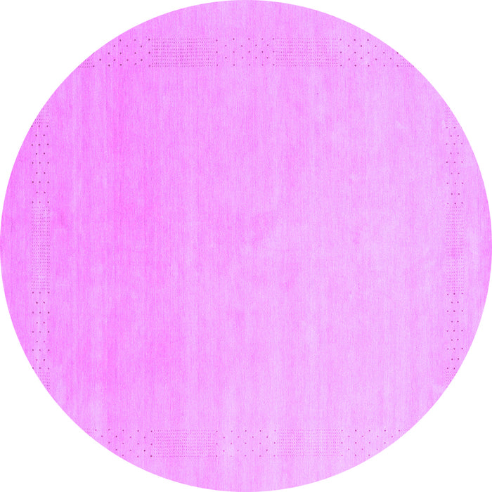 Round Solid Purple Modern Rug, con2478pur