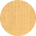 Round Machine Washable Solid Brown Modern Rug, wshcon2479brn