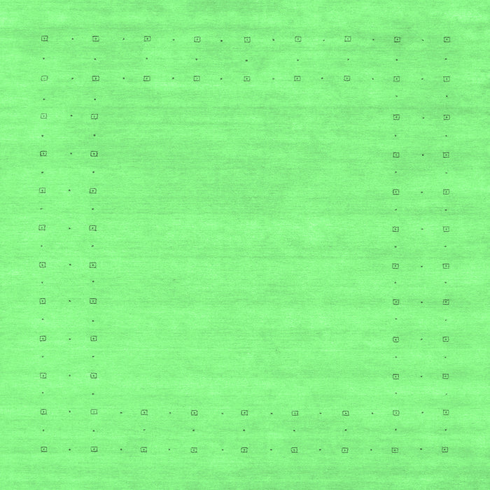 Square Machine Washable Solid Emerald Green Modern Area Rugs, wshcon2479emgrn