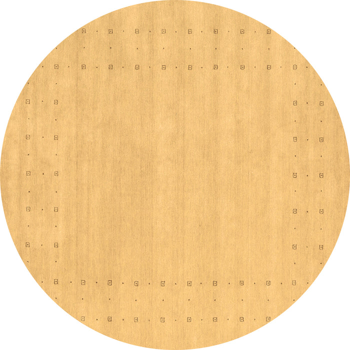 Round Solid Brown Modern Rug, con2479brn
