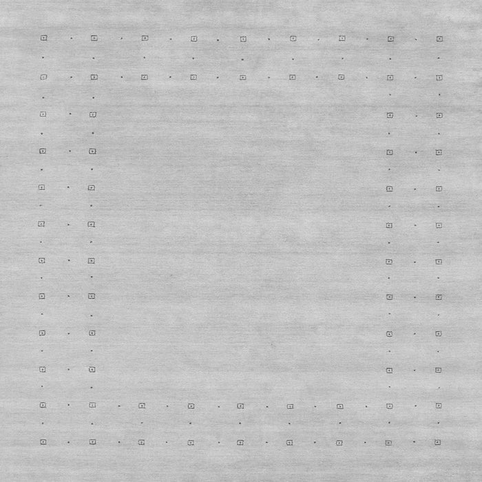 Round Machine Washable Solid Gray Modern Rug, wshcon2479gry