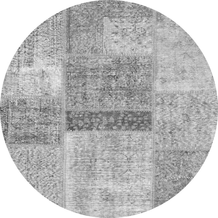 Square Patchwork Gray Transitional Rug, con247gry