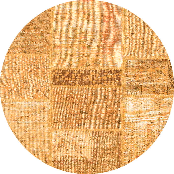 Machine Washable Patchwork Orange Transitional Area Rugs, wshcon247org