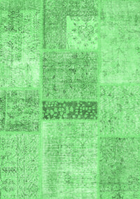 Patchwork Emerald Green Transitional Rug, con247emgrn