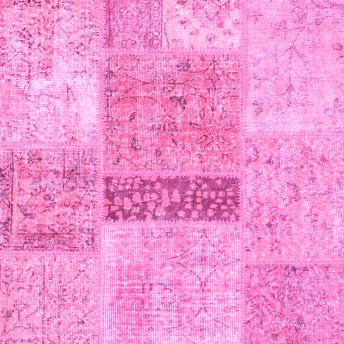 Patchwork Pink Transitional Rug, con247pnk
