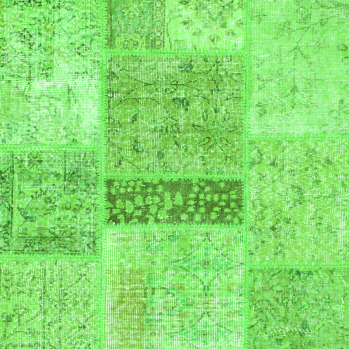 Patchwork Green Transitional Rug, con247grn