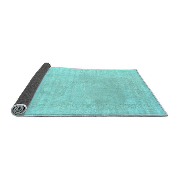 Sideview of Solid Light Blue Modern Rug, con2480lblu