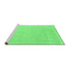 Sideview of Machine Washable Solid Emerald Green Modern Area Rugs, wshcon2480emgrn