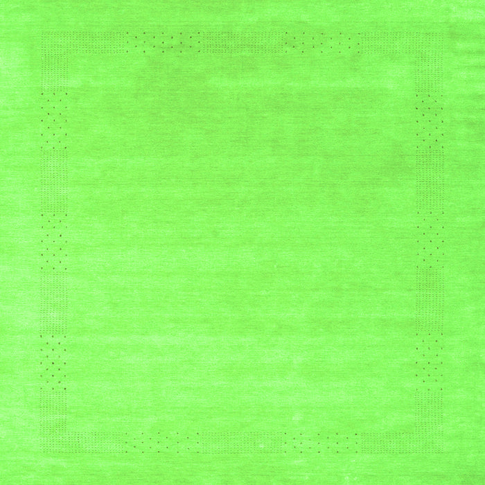 Serging Thickness of Solid Green Modern Rug, con2480grn