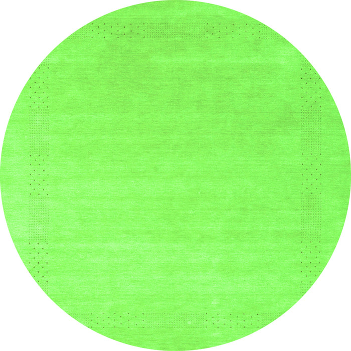 Square Solid Green Modern Rug, con2480grn