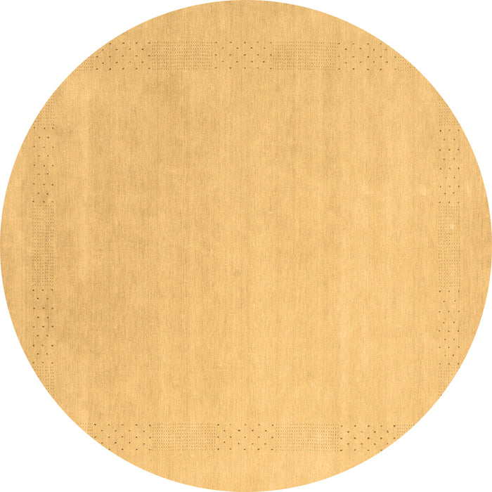 Round Machine Washable Solid Brown Modern Rug, wshcon2480brn
