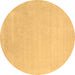 Round Machine Washable Solid Brown Modern Rug, wshcon2480brn