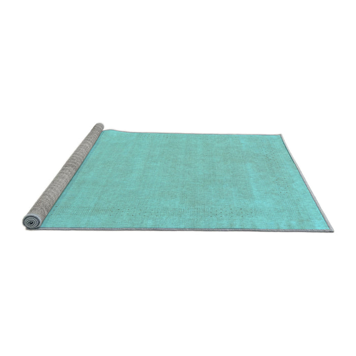 Sideview of Machine Washable Solid Light Blue Modern Rug, wshcon2480lblu