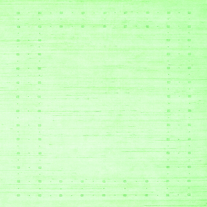 Serging Thickness of Solid Green Modern Rug, con2481grn