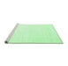 Sideview of Machine Washable Solid Emerald Green Modern Area Rugs, wshcon2481emgrn