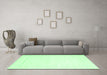 Machine Washable Solid Emerald Green Modern Area Rugs in a Living Room,, wshcon2481emgrn