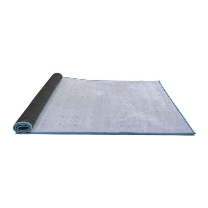Sideview of Solid Blue Modern Rug, con2481blu