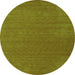 Square Abstract Green Contemporary Rug, con2482grn