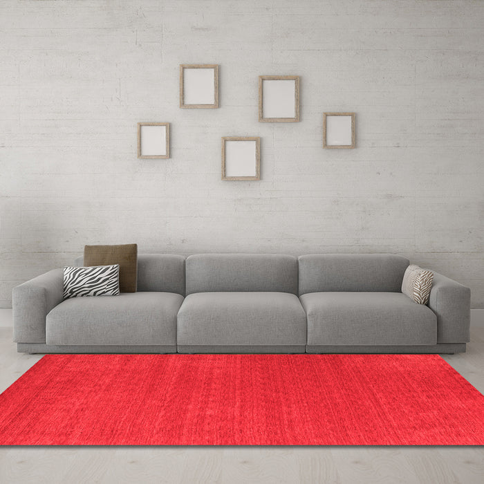 Contemporary Red Washable Rugs