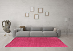 Machine Washable Abstract Purple Contemporary Area Rugs in a Living Room, wshcon2482pur