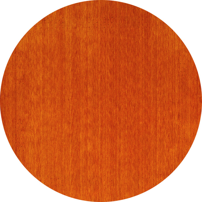 Round Machine Washable Abstract Yellow Contemporary Rug, wshcon2482yw