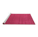 Sideview of Machine Washable Abstract Purple Contemporary Area Rugs, wshcon2482pur