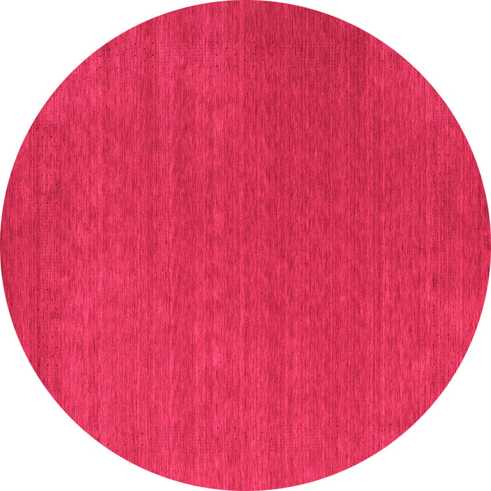 Round Abstract Pink Contemporary Rug, con2482pnk