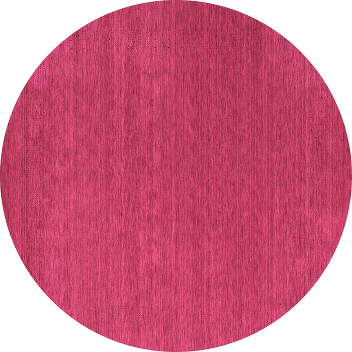 Round Abstract Purple Contemporary Rug, con2482pur