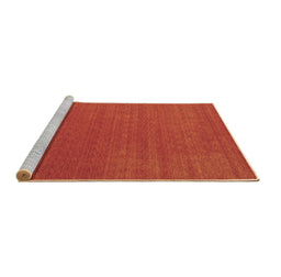 Sideview of Machine Washable Abstract Brown Contemporary Rug, wshcon2482brn