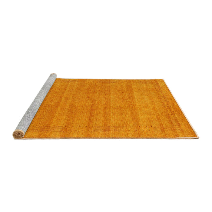 Serging Thickness of Machine Washable Contemporary Dark Orange Rug, wshcon2483