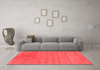Machine Washable Abstract Red Contemporary Rug, wshcon2483red