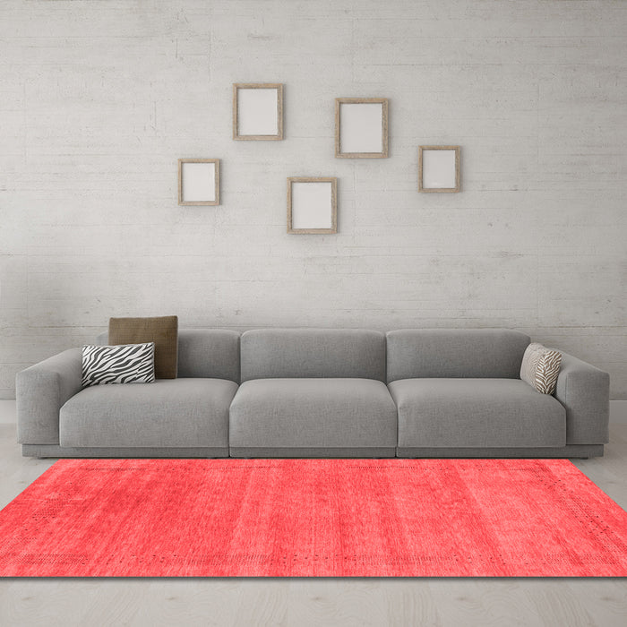 Contemporary Red Washable Rugs