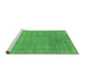 Sideview of Machine Washable Abstract Emerald Green Contemporary Area Rugs, wshcon2483emgrn