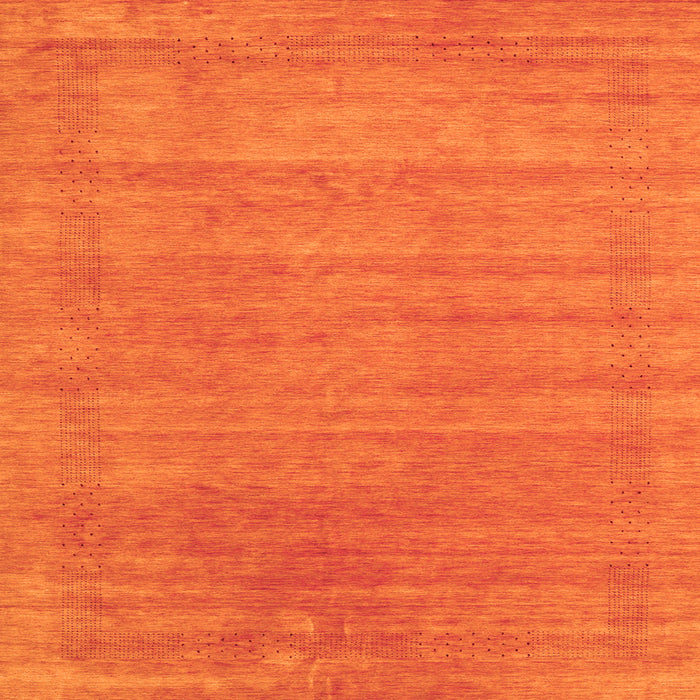 Round Machine Washable Abstract Orange Contemporary Area Rugs, wshcon2483org