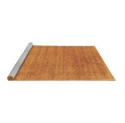 Sideview of Machine Washable Abstract Brown Contemporary Rug, wshcon2483brn