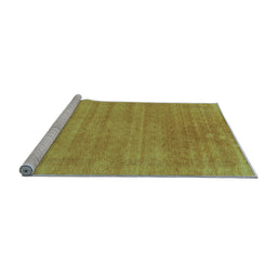 Sideview of Machine Washable Abstract Light Blue Contemporary Rug, wshcon2483lblu