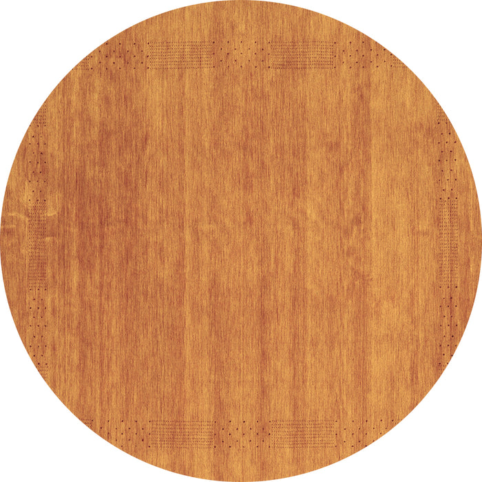 Round Abstract Brown Contemporary Rug, con2483brn