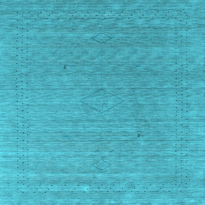 Square Abstract Light Blue Contemporary Rug, con2484lblu