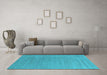 Machine Washable Abstract Light Blue Contemporary Rug in a Living Room, wshcon2484lblu