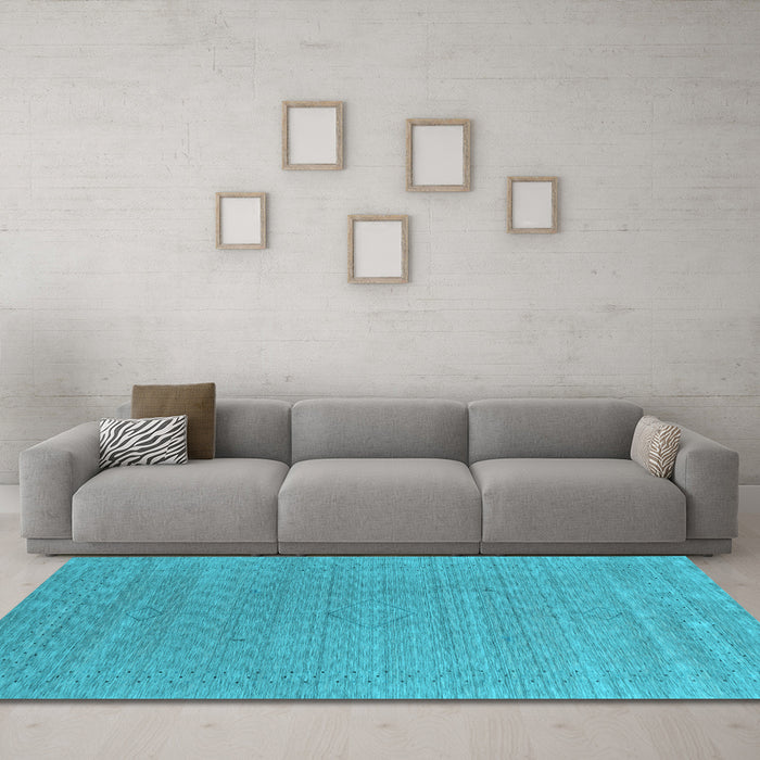 Machine Washable Abstract Light Blue Contemporary Rug in a Living Room, wshcon2484lblu