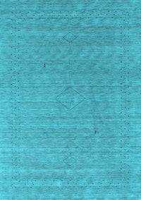 Abstract Light Blue Contemporary Rug, con2484lblu