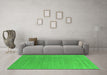 Machine Washable Abstract Green Contemporary Area Rugs in a Living Room,, wshcon2484grn