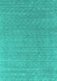 Abstract Turquoise Contemporary Rug, con2484turq