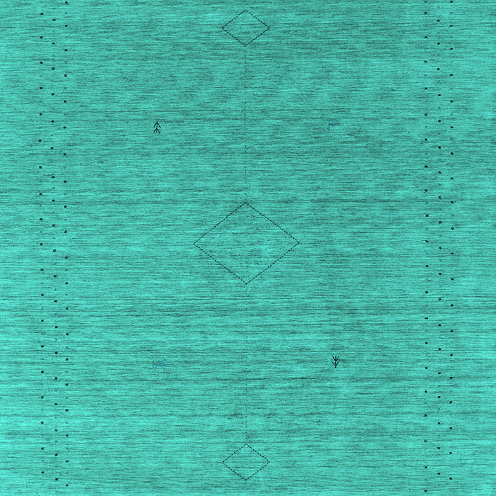 Abstract Turquoise Contemporary Rug, con2484turq