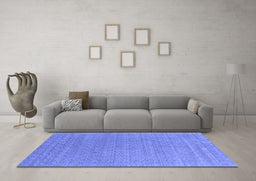 Machine Washable Abstract Blue Contemporary Rug in a Living Room, wshcon2484blu
